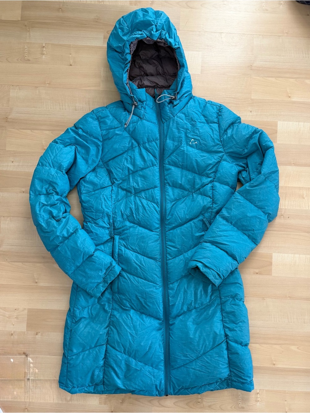 Paradox Packable Down Puffer Coat Removable Hood Blue Women’s S